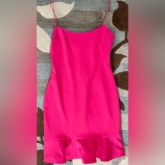 Likely Strappy Banks Flounced Hem Mini Dress in Pink Flambe ZB4 - Picture 3 of 10